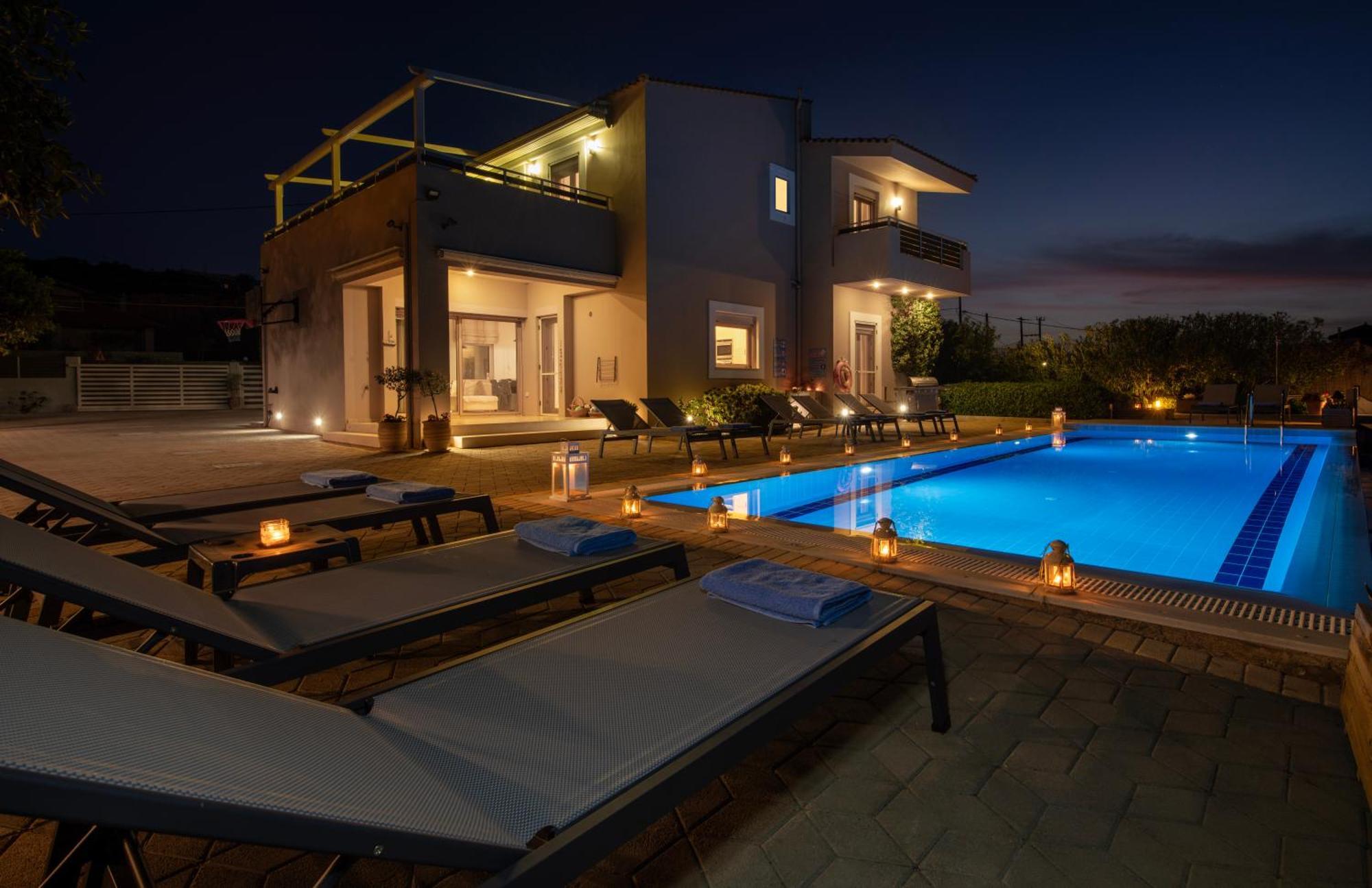 Four Seasons Private Villa - Seaview - Big Heated Pool - Gym - Sport Activities กูเวส ภายนอก รูปภาพ